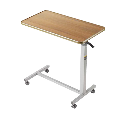 Hydraulic Overbed Table (Wood Top)